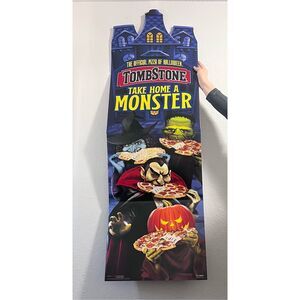 Halloween tombstone pizza 60" cutout Dracula Frankenstein witch sign